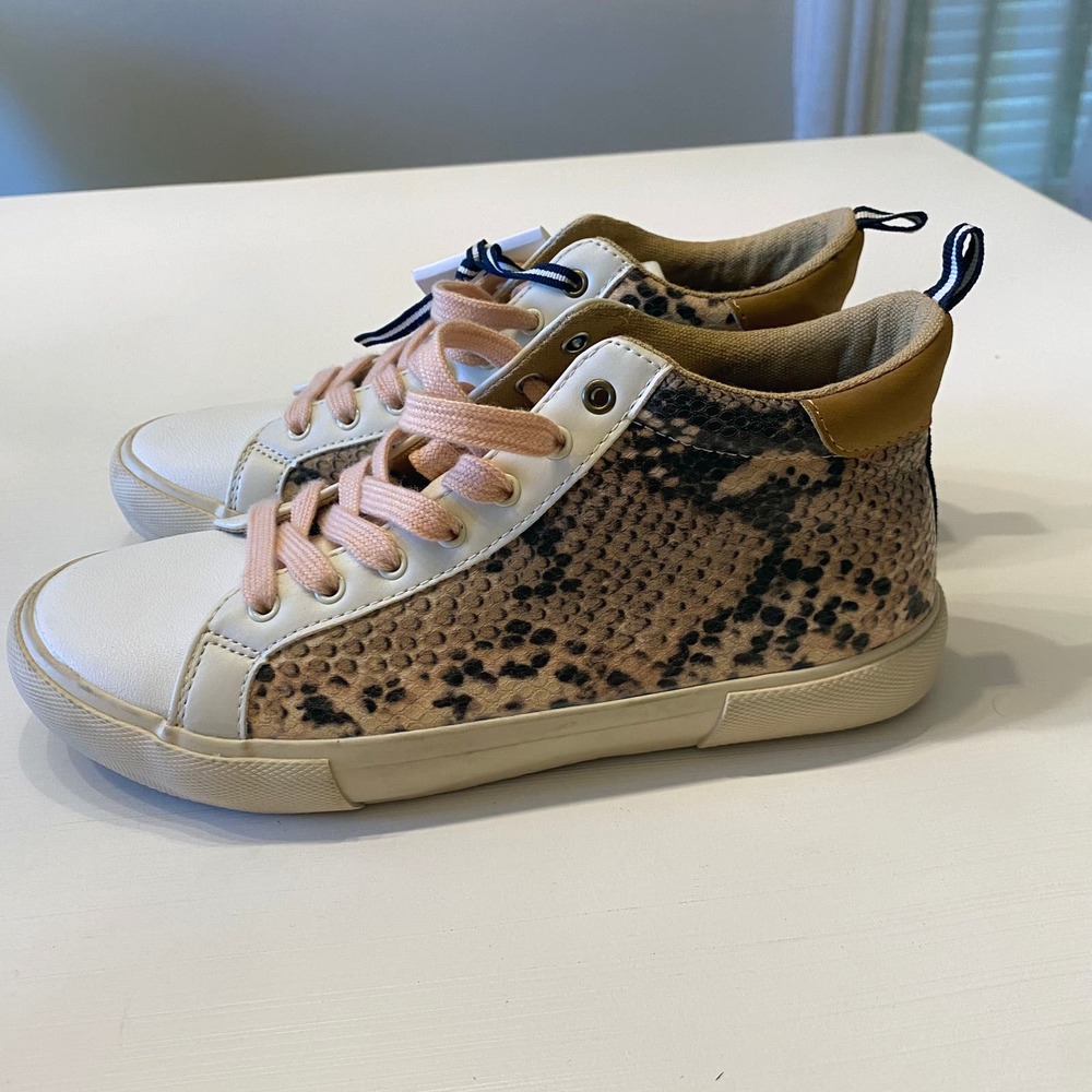 New Joules Women's‎ Coast Pump Mid Trainer Snake Print Sneakers Shoes US Size 6 - Picture 2 of 9